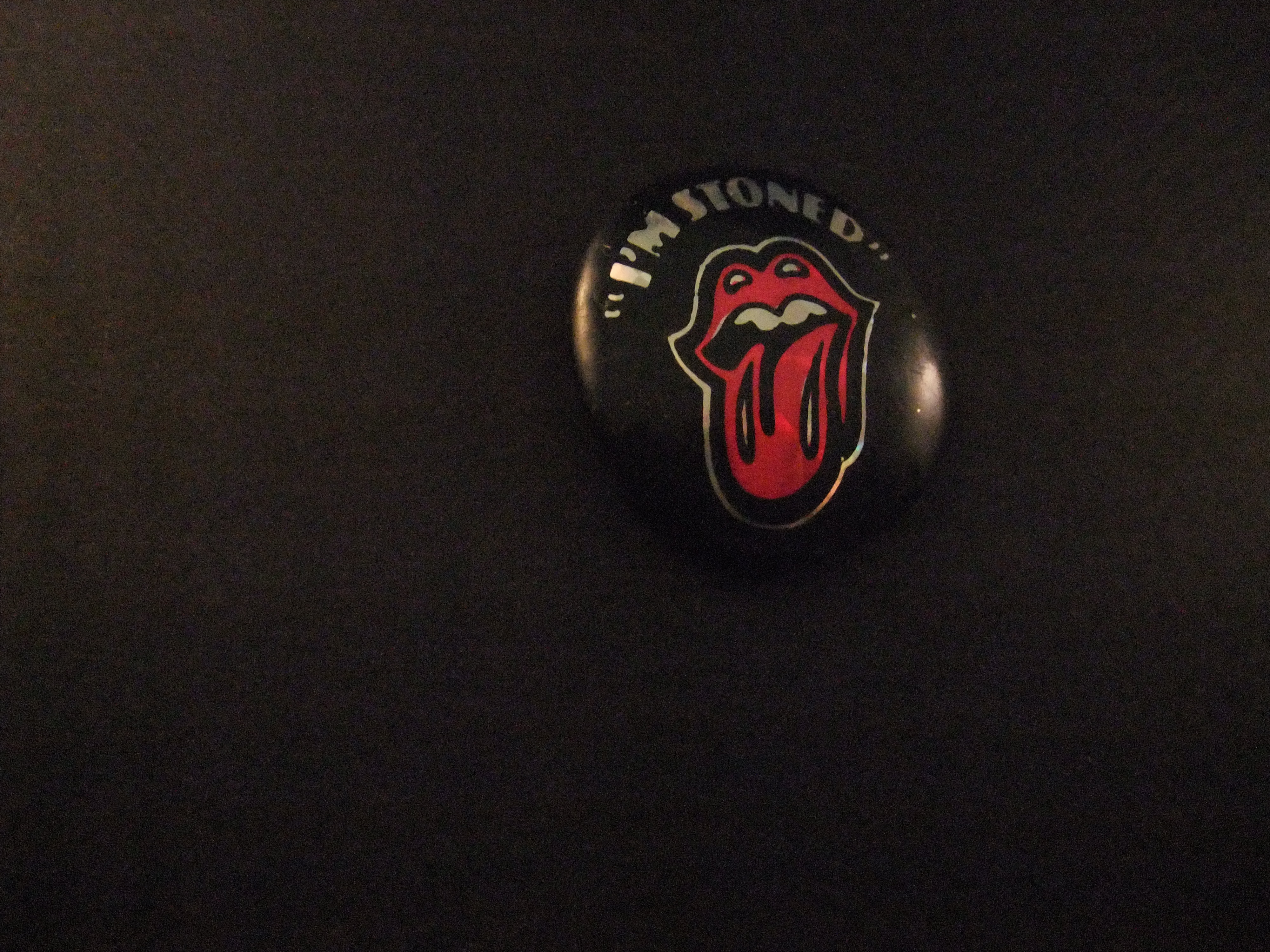 The Rolling Stones Engelse rockband, I am stoned, zilverkleurige letters